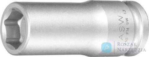 Udarowa koncowka wymiennaklucza nasadowego, dluga,z magnesem ze sprezyna 3/8"10mm ASW