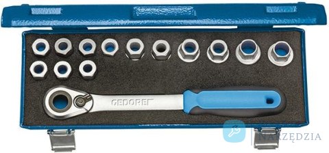 Zestaw nasadek 6-kat wewnętrzne  1/2",10-24xmm, 14-czesc. GEDORE