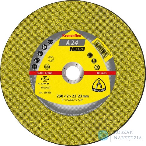 Tarcza do ciecia, odsadzana A24 Extra 115x2,5mm KLINGSPOR
