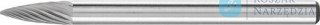 Maly frez trzpie.ze stop.tward.luk.ostry0307 5 3mm3x7mm Pferd