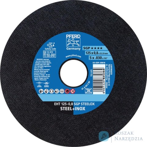 Tarcza do ciecia X-SLim A60SSGP-INOX 125x0,8mm PFERD