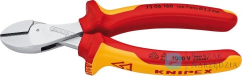 Kompaktowe szczypce tnące boczne,  VDE , 160mm, 73 06 160, KNIPEX
