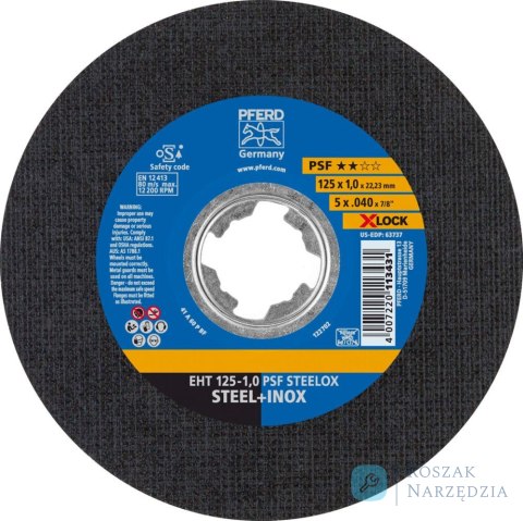 Tarcza do ciec.PSF X-LOCKSTEELOX 125x1mm Pferd