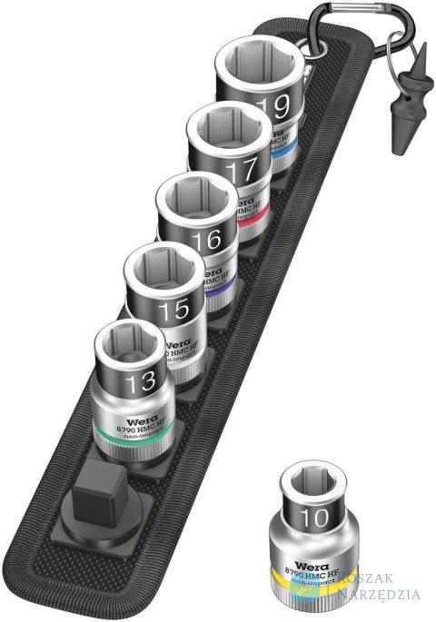 Zestaw nasadek 1/2" z funkcja przytrzym, 6-cz. Wera Zestaw nasadek 1/2" z funkcja przytrzym, 6-cz. Wera