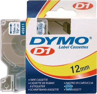 Taśma do drukarek etykiet D1 45011, niebieska/przezroczysta 12mmx7m DYMO
