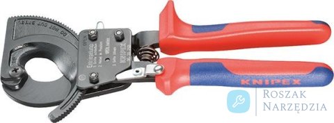 Nożyce do cięcia kabli, 280mm, z grzechotką, 95 31 280, KNIPEX