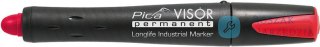 Marker permanentny VISOR przemyslowy, czerwony Pica