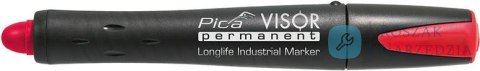 Marker permanentny VISOR przemyslowy, czerwony Pica