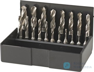 Zestaw wiertel kretych typu bit HSS, 1-10mm,19-czesciowy