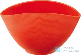 Pojemnik do mieszania gipsu,z gumy 130x95mm kolor czerwony HAROMAC