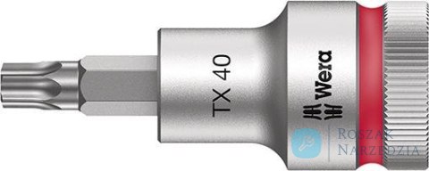 Nasadka wktetakowa 1/2"z funkcja przytrzym. do śrub z lbem z gniazdemTORX 40x60mm Wera