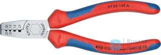 Szczypce do zagniatania tulejek kablowych, 145mm, 97 62 145 A, KNIPEX