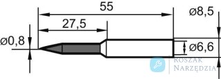 Grot lutownicy, ostry, wydluzony 0832BDLF 1mm Ersa