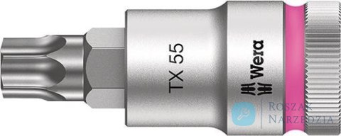 Nasadka wktetakowa 1/2"z funkcja przytrzym. do śrub z lbem z gniazdemTORX 55x60mm Wera