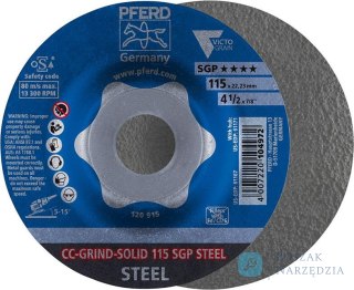Sciernica tarcz.CC-GRIND Solid SGP STEEL 115mm PFERD