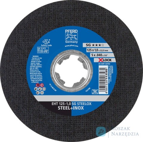 Tarcza do ciec.SG X-LOCK STEELOX 125x2,4mm Pferd