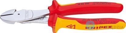 Szczypce tnące boczne  VDE , 180mm, o zwiększonym przełożeniu, 74 06 180, KNIPEX