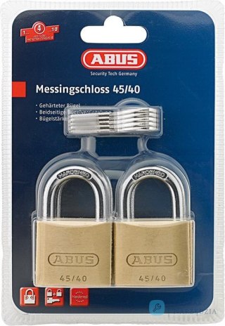Kłódka mosiężna Quad-Pack SB 40 (4 sztuki) ABUS