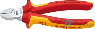 Szczypce tnące boczne  VDE , 160 mm, Fi 3,0 mm-2,0 mm, 70 06 160, KNIPEX