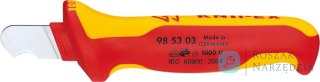 Nóż do kabli, 155mm,  VDE , wygięty, 98 53 03, KNIPEX