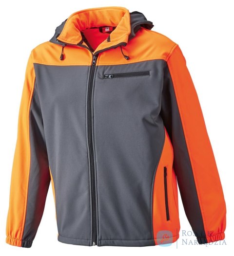 Kurtka softshell z kapturem, rozmiar 2XL, pomarańczowa