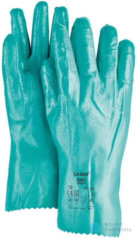 Rękawice chemiczne AlphaTec 39-122, długość 310mm, rozmiar 8 Ansell