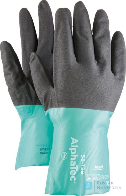 Rękawice chemiczne AlphaTec 58-128, rozmiar 9 Ansell