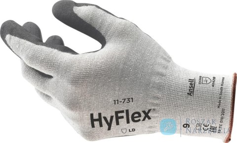 Rękawice antyprzecięciowe HyFlex 11-731, rozmiar 9 Ansell (12 par)