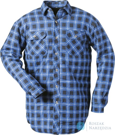 Koszula termiczna, roz. 2XL, w niebieską kratę