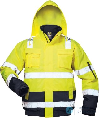 Kurtka ostrzegawcza pilotka Axel, roz. XL, żółty/niebieski