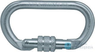 Karabinek, owalny, w. zamek śrubowy, stal, EN 362, 22 kN