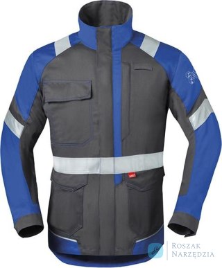 Długa kurtka 50285, rozmiar 62, szary/niebieski