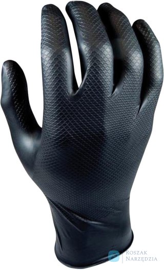 Rękawice Grippaz, rozmiar L, czarne (opak. 50 sztuk)