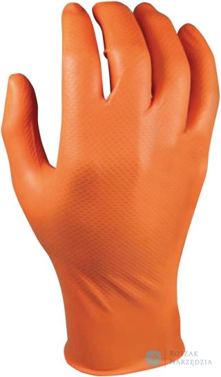 Rękawice Grippaz, rozmiar XL, pomarańczowe (opak. 50 sztuk)