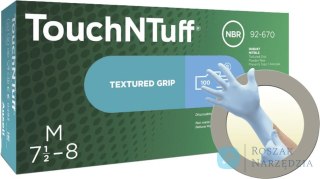 Rękawice nitrylowe jednorazowe TouchNTuff 92-672, rozmiar 8,5-9 (100 sztuk) Ansell