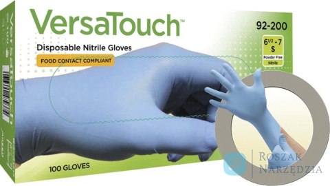 Rękawice nitrylowe jednorazowe VersaTouch 92-200, rozmiar 9,5-10 (100 sztuk) Ansell