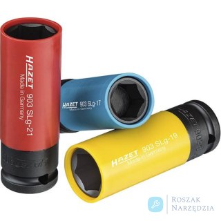 Zestaw nasadek udarowych z tulejką z tworzywa sztucznego 1/2", 6-kątnych, 3-cz. 903SPC/3 HAZET