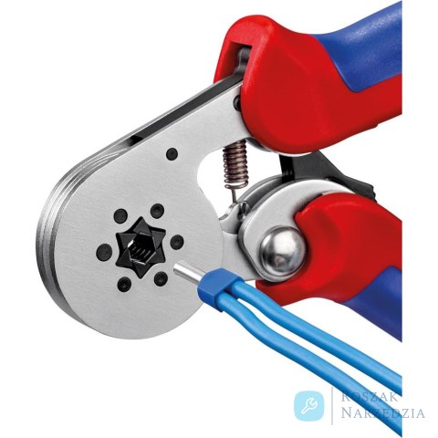Szczypce do zagniatania tulejek kablowych 0,08-10mm, 180mm, 97 55 14, KNIPEX