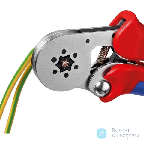 Szczypce do zagniatania tulejek kablowych 0,08-10mm, 180mm, 97 55 14, KNIPEX
