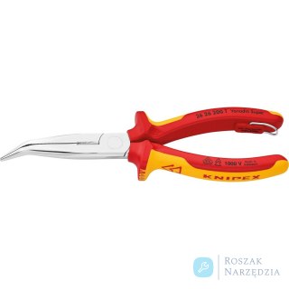 Szczypce tnące półokrągłe  VDE , 200mm, wydłużone „bociani dziób", 26 26 200 T, KNIPEX