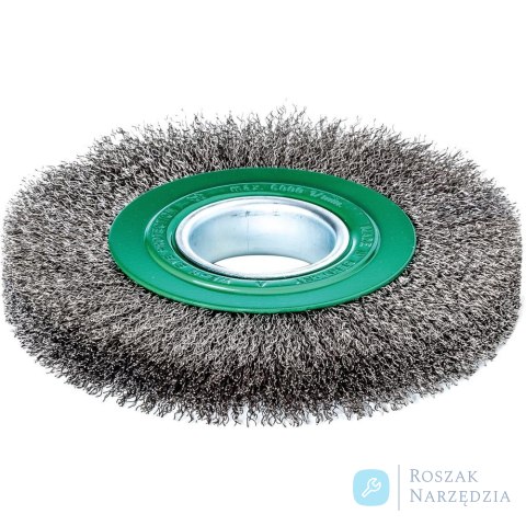 Szczotka tarczowa ze stal nierdzewny 200x24/27mm drut falisty 0,15mm 0,3mm Lessmann