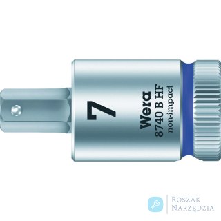 Wkrętakowa końcówka 7,0x 38mm do śrub z gniazdem 6-k. z funkcją przytrzym.Wera