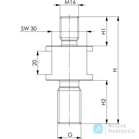 Adapter gwintówany 6425GA-M24 AMF