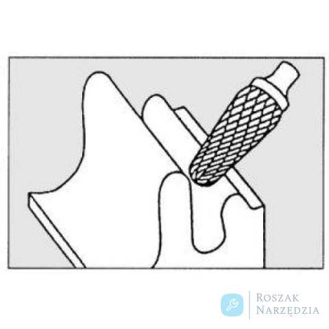 Pilnik obrot.węglikowy stożek zaokrąglony 1020 INOX 6mm 10x20mm Pferd