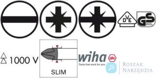 Wkrętak z magazynkiem bitów LiftUp  VDE , 6 bitów slimBit Wiha