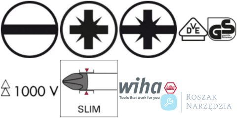 Wkrętak z magazynkiem bitów LiftUp  VDE , 6 bitów slimBit Wiha