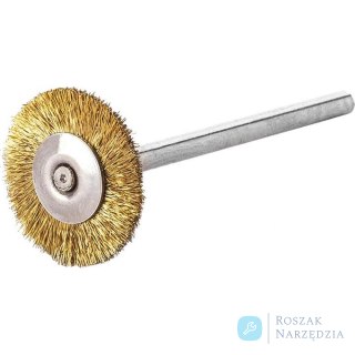 Miniaturowa szczotka okrągła drut mosiężny falisty 19x0,1mm Lessmann