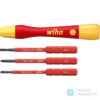 Zestaw wkrętak + bity, slimBit slimVario® PicoFinish  VDE  , 4-częściowy Wiha