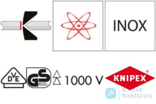 Obcinak dla elektryków,  VDE , 125mm, Super Knips, 78 06 125, KNIPEX