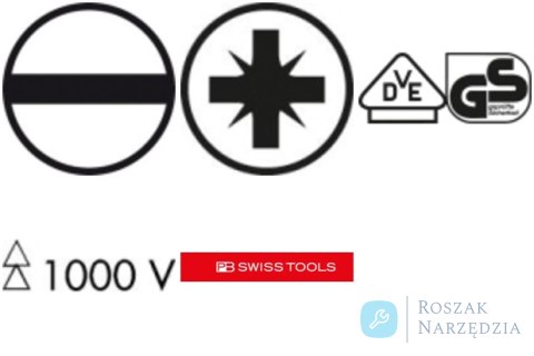 Zestaw wkrętaków  VDE  6-cz., płasko-krzyżowe PZ w kartonowym pudełku Classic PB Swiss Tools
